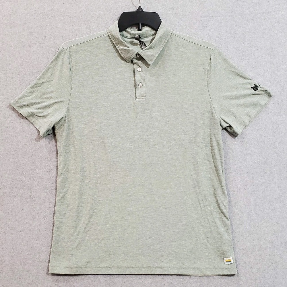 Vuori Men's Short Sleeve Green Strato Tech Polo‎ Shirt Size M